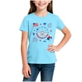 thumbnail image 5 of LYEAA 4th of July Shirt for Kids American Flag Tees Patriotic Red White Blue T Shirts Independence Day Short Sleeve Tops, 5 of 6