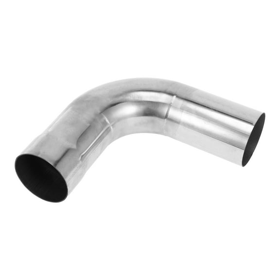 90 Degree Mandrel Exhaust Tube Car Exhaust Pipe Mandrel Bend DIY Custom Tubing Pipe 2" OD 5.91" Leg Length 304 Stainless Steel Silver Tone