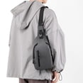 thumbnail image 4 of Bolso de cuero para hombre, bolso de pecho para motocicleta, bolso de pecho de tendencia, bolso de pecho para hombre, 4 of 4