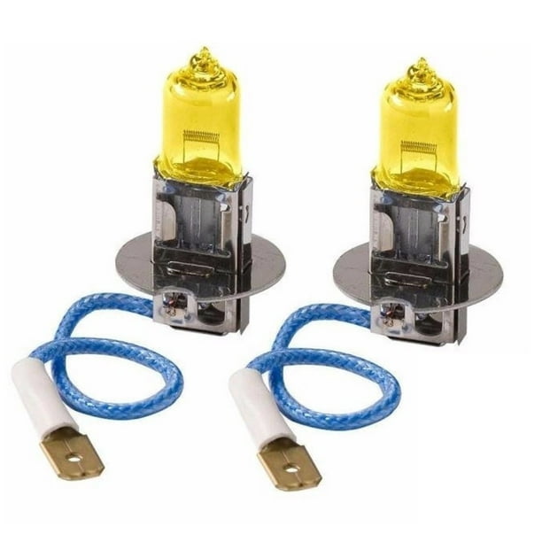 2x H3 Halogen 3000K 100W Fog/Driving Light Bulbs Bright Yellow Xenon