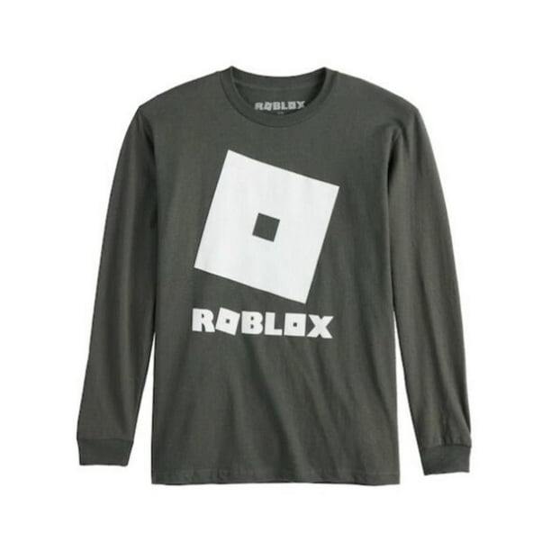 Roblox Roblox Boys Classic Logo Long Sleeve Tee Walmart Com Walmart Com - gray roblox logo