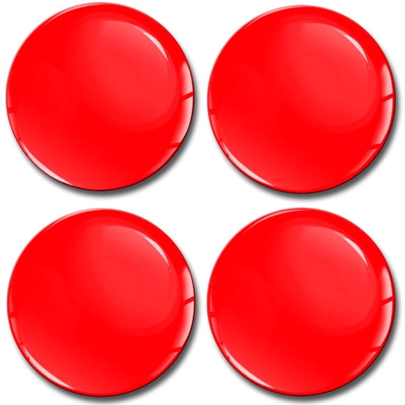 Skino 4 x (55mm / 2.17) 3D Gel Silicone Stickers Rims Wheel Center Centre Hub Caps Auto Tuning Red A 1055