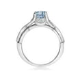thumbnail image 2 of Bague de Fiançailles Diamant Bleu Traité 1 5/8ct Ensemble Infini Or Blanc 14K Rond, 2 of 4