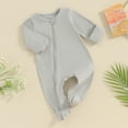 thumbnail image 2 of Bagilaanoe Newborn Baby Boys Girls One-pieces Long Sleeve Footie Jumpsuit 3M 6M Infant Zip Up Romper Casual Clothing, 2 of 7