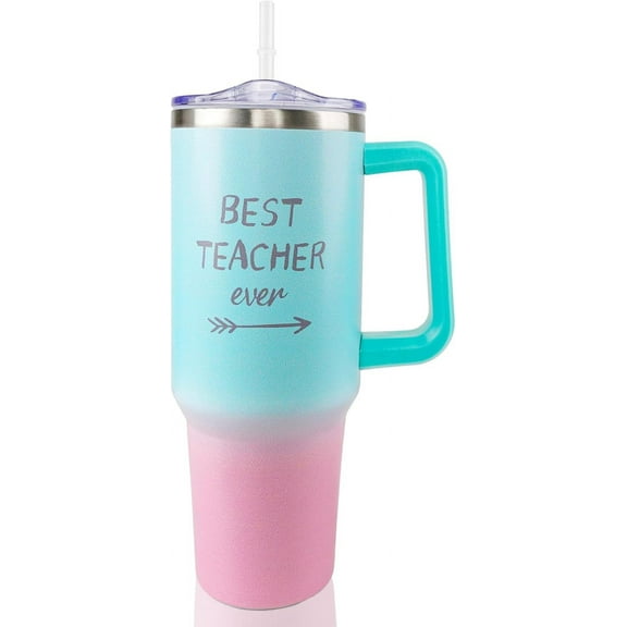 Teacher Tumbler Teacher Appreciation Gifts Thank You Gifts For Teachers Best Teacher Gifts For Women 40OZ Tumbler With Straw