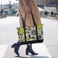 thumbnail image 4 of FORMRS Canvas Laptop Tote Bag for Women with 15.6" Computer Compartments Shoulder Handbag, Beige Flower Pattern, 4 of 7