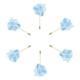 thumbnail image 1 of Ramilletes de rosa Unique Bargains Alfileres para Novio Ceremonia de Boda Aniversario Cena Formal Azul claro, 1 of 5