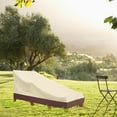thumbnail image 6 of Waterproof Patio Chaise Lounge Cover, 600D Heavy Duty Outdoor Lounge Chair Covers,UV Resistant Patio Furniture Covers,2 Pack-Medium,Beige & Brown, 6 of 7