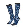 thumbnail image 2 of Balery Blue Bus Printed Novelty Socks Men's Women's Crew Socks Sports Socks Knee High Socks Cotton Socks Quirky and Cool Socks, 2 of 9