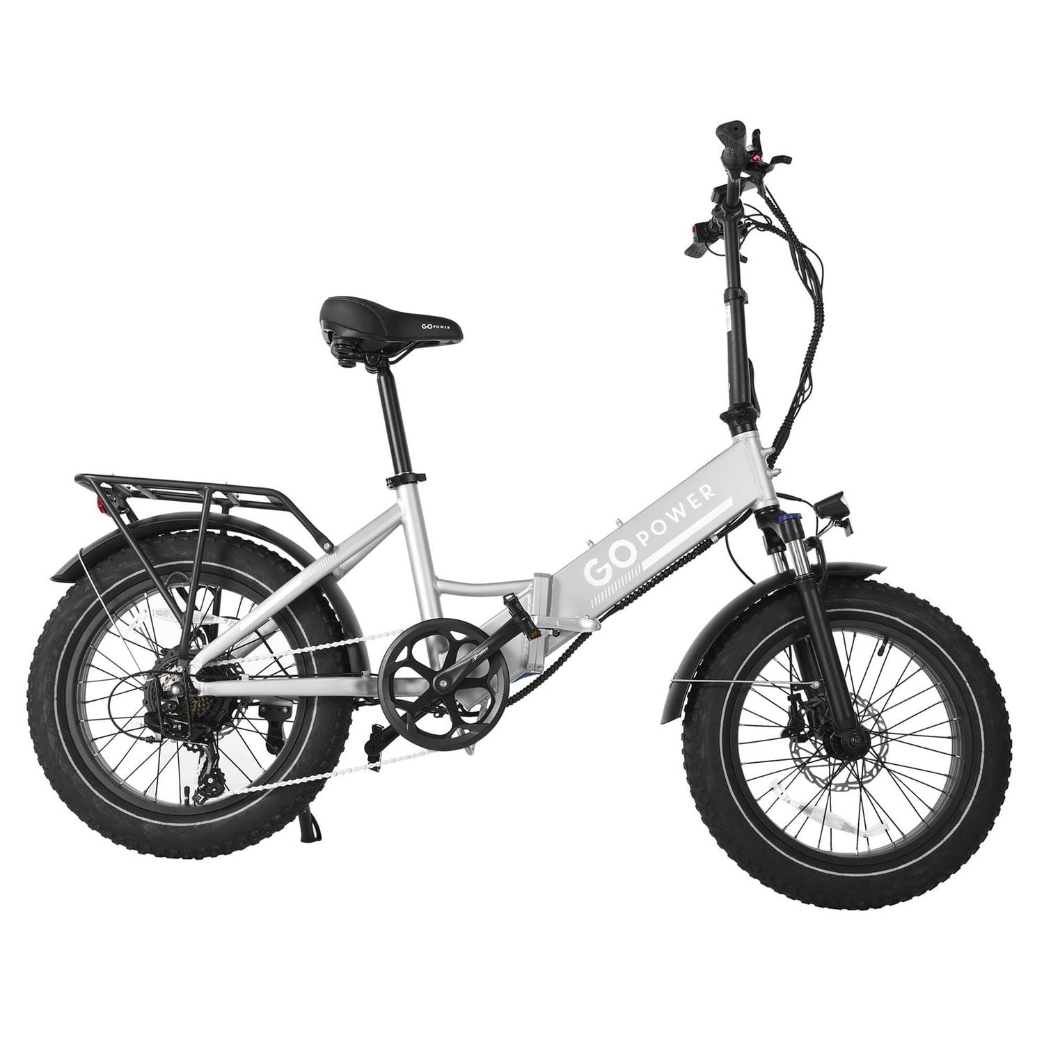 GoPowerBike GoCruiser V2 Electric Bike | Adult Folding Bike, 50 cm Fat Tires | 80+ km Range with 5 Pedal-Assist Levels | 32 km/h Top Speed | 750W Motor - Removable Battery | Class 1 and 2 eBike