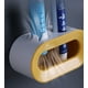 thumbnail image 5 of Soporte para cepillo de dientes eléctrico amarillo, estante sin perforaciones de doble orificio, estante de almacenamiento para cepillos de dientes, organizador de accesorios de baño, 5 of 5