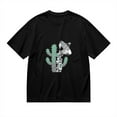 thumbnail image 2 of Vintage T Shirt, You're Not Alone, Orange Cat Print 2,Cotton T-Shirt for Men, 23328597,Black, XL, 2 of 8