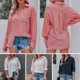thumbnail image 4 of Camisa holgada de gasa de manga larga con botones a rayas para mujer Camisas de gran tamaño para pri Abanopi XX-grande, 4 of 7