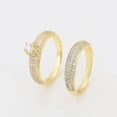 thumbnail image 3 of Anillo Compromiso Aesthetic Alianza Swarovski Oro 14k Lam dorado 7, 3 of 8