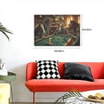 thumbnail image 5 of 16x24 inchHorse'S Billiards Time Decorative Painting&nbsp;Poster,Man Cave,Billiards Hall,Rustic Tavern Wall Decor Paintings Canvas,Exquisite Horse'S Billiards Time Modern Style Canvas Prints Gift, 5 of 6
