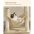 thumbnail image 4 of Árbol para gatos Feandrea de 140 cm, de felpa, multinivel, beige, 4 of 7