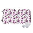thumbnail image 2 of Lsque Violets Flowers Car Windshield Sun Shade | Accordion Folding Style Auto Shade for Car Truck SUV Van | Blocks UV Rays Sun Visor Protector | Small, 2 of 7