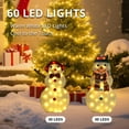 thumbnail image 2 of 2PCS 2D Outdoor Snowman Christmas Decorations, 24" 28"H Light Up Christmas Decor with 60 Warm White LED Lights, Lighted Holiday Displays for Yard Decor, Porch, Patio, Lawn, Home, Garden, 2 of 10