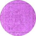 thumbnail image 1 of Ahgly Company Indoor Round Oriental Purple Industrial Area Rugs, 3' Round, 1 of 4
