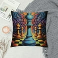 thumbnail image 7 of Nawypu Throw Pillow Cover Case Decorative Square Cushion Covers Pillowcase for Sofa Couch Bed Psychedelic Chess Chessboard Art, 7 of 7