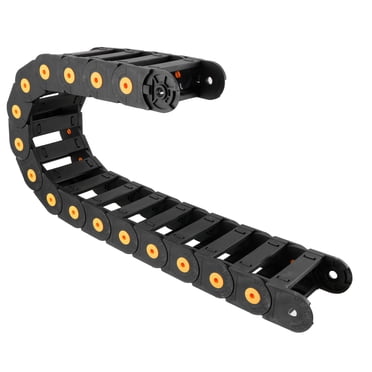 2x R55 Cable Drag Chain Carrier – 25mm X 77mm Black Open Type (1 Meter)