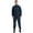 Navy Blue, variant on Men's Pinstripe Long Sleeve Zipper Waterproof Hooded Jumpsuit Mechanic Coveralls Workwear Uniform Light Blue M