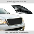 thumbnail image 2 of APS Compatible with Ford F-150 2004-2008 Honeycomb Style Main Upper Stainless Steel Black 8x6 Horizontal Billet Front Grill Grille Insert F65725J, 2 of 7