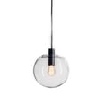 thumbnail image 1 of Inteprter Luz colgante de 20 cm de diámetro, bola transparente de cristal redonda, luces colgantes, lámpara de techo, restaurante, Hotel, dormitorio, Iluminación y accesorios Negro Inteprter HA067379-02, 1 of 6