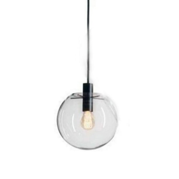Cateissary Luz colgante de 20 cm de diámetro, luces colgantes de cristal redondas, lámpara de techo, restaurante, Hotel, dormitorio, sala de estar, Iluminación y accesorios Negro Cateissary HA067379-02