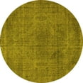thumbnail image 1 of Ahgly Company Indoor Round Oriental Yellow Industrial Area Rugs, 6' Round, 1 of 4