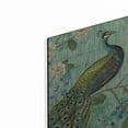 thumbnail image 2 of Luxe Metal Art 'Peacock Arbor V Blue' by Sue Schlabach, Metal Wall Art, 12"x12", 2 of 7