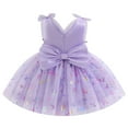 thumbnail image 2 of OBEEII Dresses for Baby Girls Sequin Tulle Tutu Dress Princess Cake Smash Outfits 3D Butterflies Bowknot Tulle Ruffle Dress for 12M-5T, 2 of 8