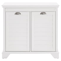 Crosley Furniture Lydia Wood Laundry Hamper, White