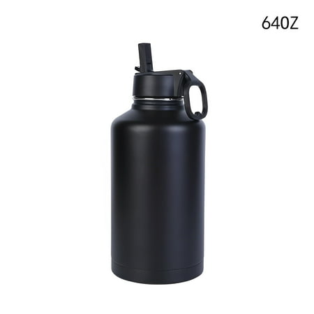 

UHEGDRR 18/32/40/64/87/128oz Water Bottle Vacuum Insulated Stainless Steel Water Flask with Straw Space Bottle