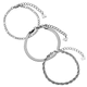 thumbnail image 2 of Set de 3 Pulseras Mujer, LuckyLy  Brazaletes tipo Cadenas de Acero Inoxidable Baño de Oro 18k o Color Plata – Joyería y Accesorios ideales como Regalos para Mujer Cumpleaños y Regalos para plateado, 2 of 7