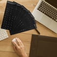 thumbnail image 4 of 10pcs Keyboard Stickers Black Background with White Lettering Keyboard Skin, 4 of 8