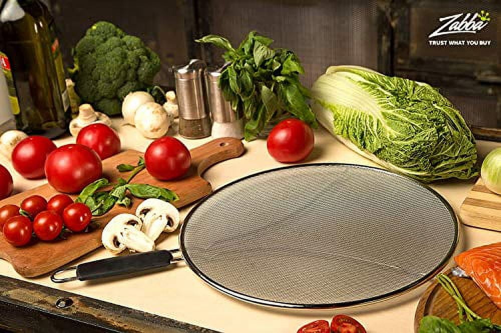 Grease Splatter Screen for Frying Pan 15 - Stops 99% of Hot Oil Splash -  Protects Skin from Burns - Splatter Guard for Cooking - Iron Skillet Lid  Keeps Kitchen Clean - Stainless Steel (15 inch) 