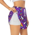 thumbnail image 3 of Lsque Rainbow Lgbt Penguin Printed Women's Running Shorts with Liner Pockets,Elastic Quick Dry Workout Athletic Gym Yoga Shorts,Womens High Waist Shorts-Medium, 3 of 9