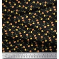 thumbnail image 2 of Soimoi Black Cotton Duck Fabric Rose Floral Printed Fabric 1 Yard 42 Inch Wide, 2 of 3