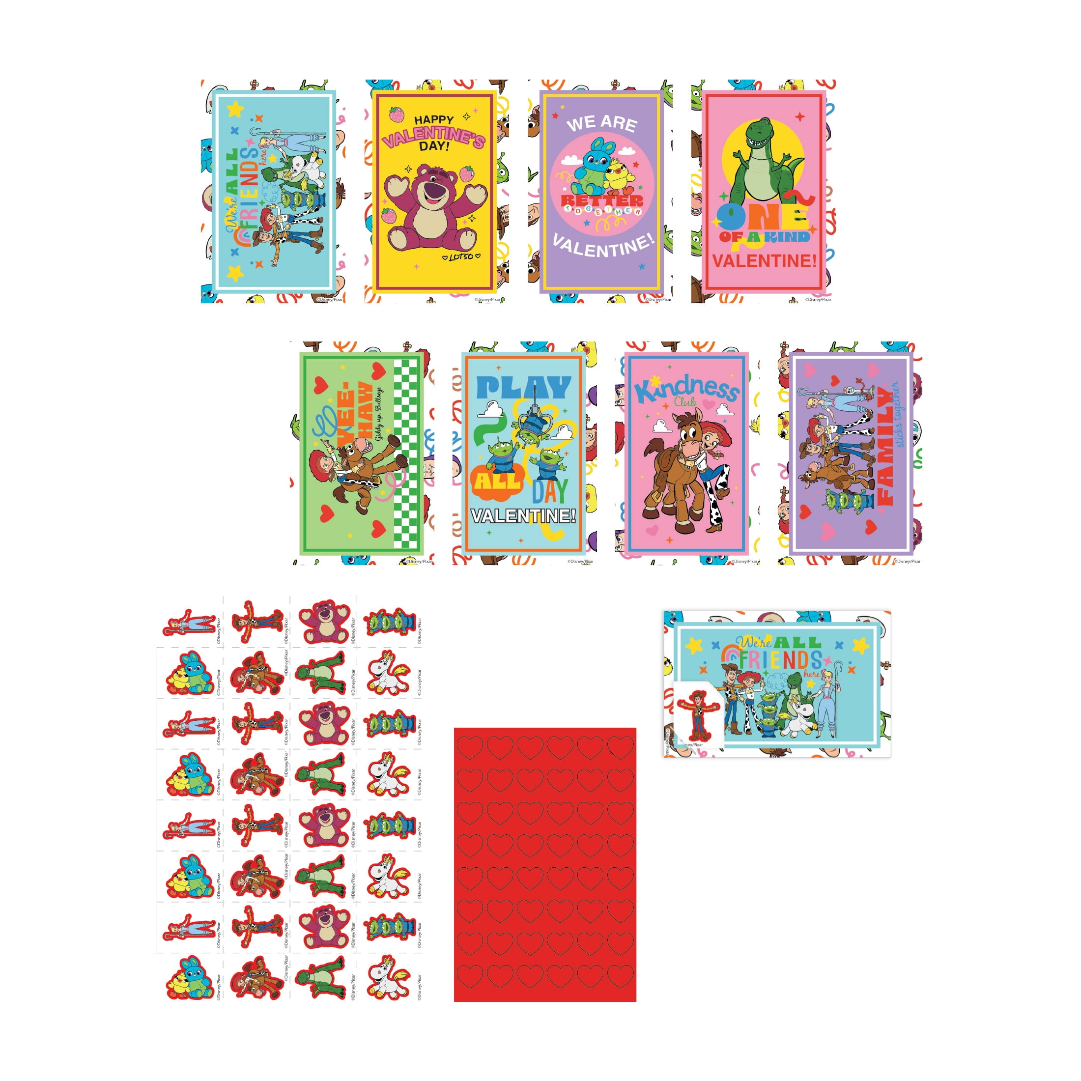 Disney Toy Story Valentine's Day Exchange Cards with Tattoos, 32 Count