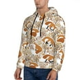 thumbnail image 3 of Lsque Autumn Fox with Brown Plants Pattern Casual Men's Hoodie,Hooded Sweatshirt with Kangaroo Pocket,Pullover Hoodie-4X-Large, 3 of 7