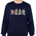thumbnail image 2 of Holiday Drinks Christmas Sweatshirt Unisex Large Navy, 2 of 5