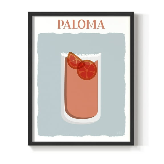 Paloma in Black Solid Wood 8 x 10 Framed Print