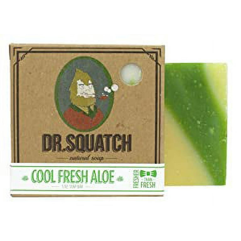 Cool Fresh Aloe Soap for Men - Naturally Refreshing Aloe Vera Soap for Men  with Organic Oils - Bar Handmade in USA by Dr. Squatch
