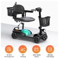 thumbnail image 3 of SACVON 4 Wheel Mobility Scooter for Seniors, with 330 lbs Capacity, 250W Motor, Long Battery Life, Comfort Swivel Seat, Detachable Dual Baskets, USB Port & LED Light, Black, 3 of 13