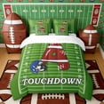 thumbnail image 3 of Erosebridal Football Letter A Touchdown Twin Bedding Sets, Sport Bedding Comforter Set for Men and Boys, Reversible 7-Piece, 3 of 6