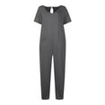 thumbnail image 6 of Women's Jumpsuit Soft Fabric Casual Loose Short Sleeve Spring Summer Autumn Daily Wear, 6 of 7