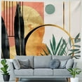 thumbnail image 4 of ONETECH Mid Century Abstract Tapestry Boho Tropical Leaves Modern Arch Geometric Minimalist Simple Plant Botanical Nature Wall Hanging Aesthetic Home Decor Art for Living Room Bedroom Dorm, 4 of 6
