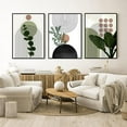 thumbnail image 4 of Set of 3 Modern Abstract Green Plants Leaf Sun Lines Wall Boho Art Canvas Painting Posters Prints Pictures Living Room Decor wall art No Frame, 4 of 7
