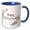 Blue/White, variant on 3drose, Simple Design About Retirement Greetings, 11oz Two-tone Red Mug
